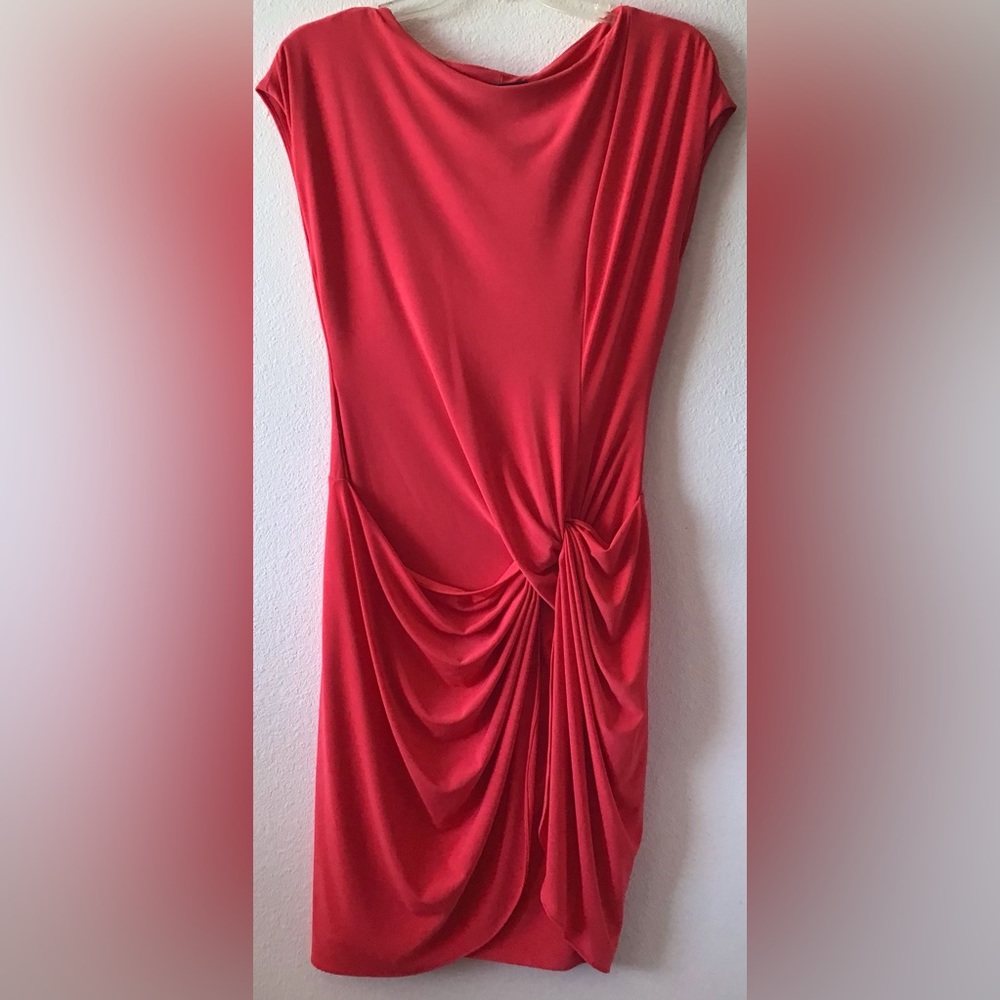 Lauren Ralph Lauren red midi dress size 8
